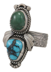 Navajo Native American Royston and Lone Mountain Turquoise Ring Size 7 by Willeto SKU231602