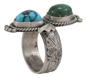 Navajo Native American Royston and Lone Mountain Turquoise Ring Size 7 by Willeto SKU231602