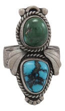 Load image into Gallery viewer, Navajo Native American Royston and Lone Mountain Turquoise Ring Size 7 by Willeto SKU231602