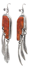 Load image into Gallery viewer, Navajo Native American Sponge Coral Earrings by Martha Willeto SKU231641