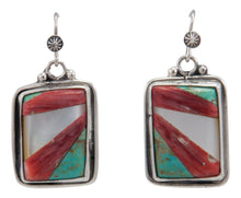 Load image into Gallery viewer, Navajo Native American Kingman Turquoise and Shell Earrings by Willeto SKU231648