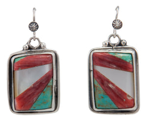 Navajo Native American Kingman Turquoise and Shell Earrings by Willeto SKU231648