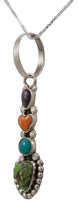 Load image into Gallery viewer, Navajo Native American Turquoise and Shell Pendant Necklace by Martha Willeto SKU231669