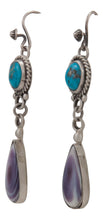 Load image into Gallery viewer, Navajo Native American Sleeping Beauty Turquoise and Shell Earrings by Willeto SKU231678