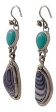 Load image into Gallery viewer, Navajo Native American Kingman Turquoise and Shell Earrings by Willeto SKU231680