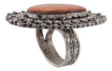 Load image into Gallery viewer, Navajo Native American Orange Spiny Oyster Shell Ring Size 8 1/2 by James SKU231696