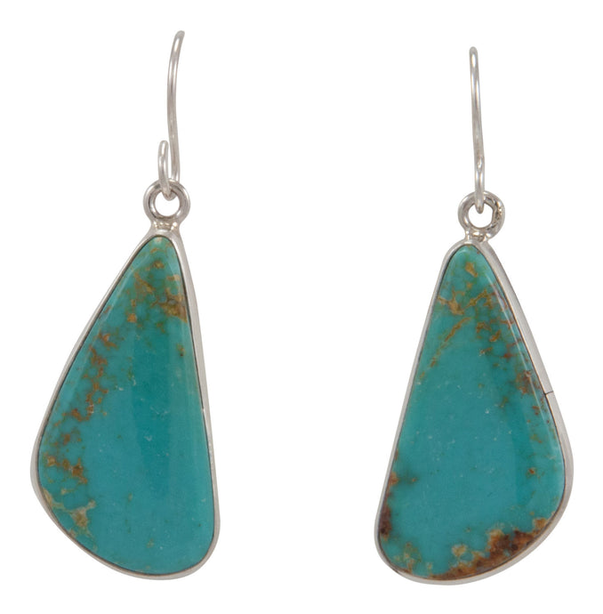 Navajo Native American Kingman Turquoise Earrings by Sam Harrold SKU231716