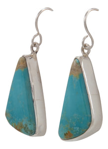 Navajo Native American Kingman Turquoise Earrings by Sam Harrold SKU231718