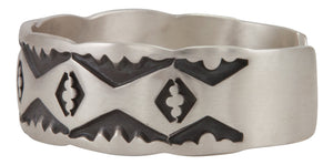 Navajo Native American Stamped Sterling Silver Bracelet by Nora Tahe SKU231735