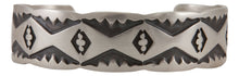 Load image into Gallery viewer, Navajo Native American Stamped Sterling Silver Bracelet by Nora Tahe SKU231735