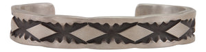 Navajo Native American Stamped Sterling Silver Bracelet by Nora Tahe SKU231736