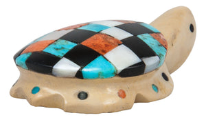 Zuni Native American Fishrock and Turquoise Turtle Fetish by Cheryl Beyuka SKU231764