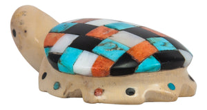 Zuni Native American Fishrock and Turquoise Turtle Fetish by Cheryl Beyuka SKU231764