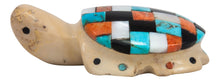 Load image into Gallery viewer, Zuni Native American Fishrock and Turquoise Turtle Fetish by Cheryl Beyuka SKU231764