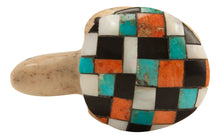 Load image into Gallery viewer, Zuni Native American Fishrock and Turquoise Turtle Fetish by Cheryl Beyuka SKU231765