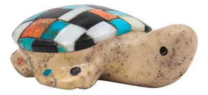 Zuni Native American Fishrock and Turquoise Turtle Fetish by Cheryl Beyuka SKU231765