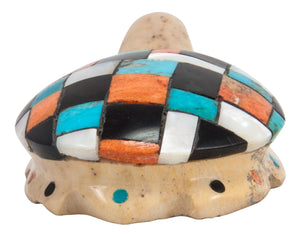 Zuni Native American Fishrock and Turquoise Turtle Fetish by Cheryl Beyuka SKU231765