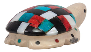 Zuni Native American Fishrock and Turquoise Turtle Fetish by Cheryl Beyuka SKU231766