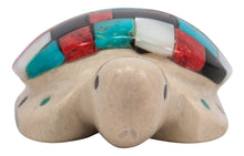 Load image into Gallery viewer, Zuni Native American Fishrock and Turquoise Turtle Fetish by Cheryl Beyuka SKU231766