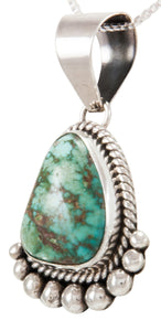 Navajo Native American Broken Arrow Turquoise Pendant Necklace by Spencer SKU231835