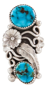 Navajo Native American Kingman Turquoise Ring Size 10 by Kenneth Jones SKU231869