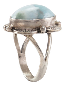 Navajo Native American Larimar Ring Size 8 by Mary Ann Spencer SKU231872