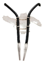Load image into Gallery viewer, Navajo Native American Kingman Turquoise and Sterling Silver Eagle Dancer Bolo Tie by Richard Singer SKU231915