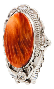 Navajo Native American Spiny Oyster Shell Ring Size 6 3/4 by Alfred Martinez SKU231941