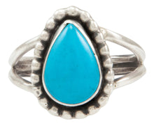 Load image into Gallery viewer, Navajo Native American Kingman Turquoise Ring Size 8 by Ella Cowboy SKU231956