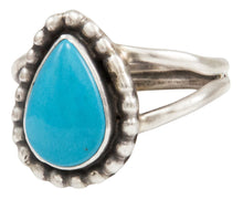 Load image into Gallery viewer, Navajo Native American Kingman Turquoise Ring Size 8 by Ella Cowboy SKU231957