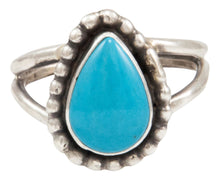 Load image into Gallery viewer, Navajo Native American Kingman Turquoise Ring Size 8 by Ella Cowboy SKU231957