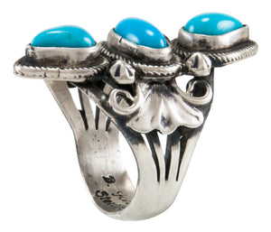 Navajo Native American Sleeping Beauty Turquoise Ring Size 6 by Bobby Johnson SKU231993