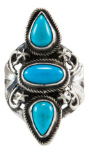 Load image into Gallery viewer, Navajo Native American Sleeping Beauty Turquoise Ring Size 6 by Bobby Johnson SKU231993