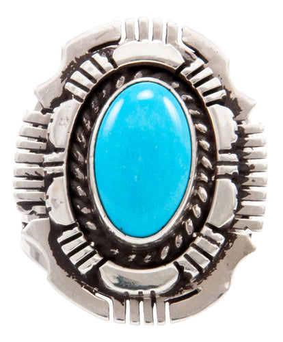 Navajo Native American Kingman Turquoise Ring Size 6 1/2 by Gary Spencer SKU232038