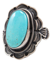 Load image into Gallery viewer, Navajo Native American Kingman Turquoise Ring Size 5 3/4 by Lorenzo Juan SKU232055
