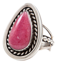Load image into Gallery viewer, Navajo Native American Rose Quartz Ring Size 11 3/4 by Phil Garcia SKU232061