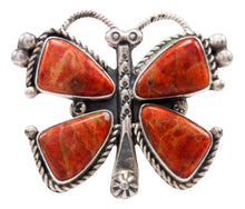Load image into Gallery viewer, Navajo Native American Sponge Coral Butterfly Ring Size 9 3/4 by Sarah Chee SKU232064