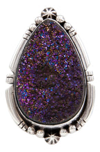 Load image into Gallery viewer, Navajo Native American Druzy Ring Size 7 by Ernest Alviso SKU232087