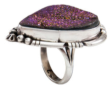Load image into Gallery viewer, Navajo Native American Druzy Ring Size 6 1/4 by Ernest Alviso SKU232088