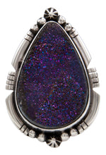 Load image into Gallery viewer, Navajo Native American Druzy Ring Size 6 1/4 by Ernest Alviso SKU232088