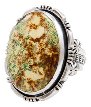 Load image into Gallery viewer, Navajo Native American Gaspeite Ring Size 10 1/2 by Roy Tom SKU232098