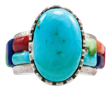 Load image into Gallery viewer, Navajo Native American Kingman and Carico Lake Turquoise Ring Size 12 by Calvin Desson SKU232104