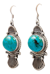 Navajo Native American Kingman Turquoise Earrings by Calladitto SKU232128