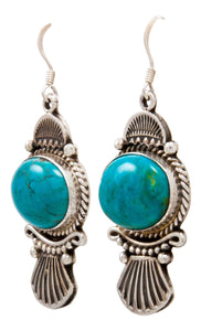 Navajo Native American Kingman Turquoise Earrings by Calladitto SKU232129