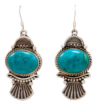 Load image into Gallery viewer, Navajo Native American Kingman Turquoise Earrings by Calladitto SKU232129