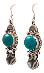 Navajo Native American Kingman Turquoise Earrings by Calladitto SKU232130