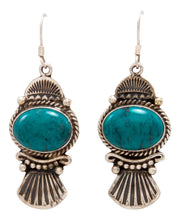 Load image into Gallery viewer, Navajo Native American Kingman Turquoise Earrings by Calladitto SKU232131