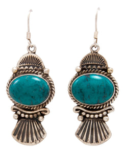Navajo Native American Kingman Turquoise Earrings by Calladitto SKU232131