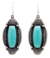 Load image into Gallery viewer, Navajo Native American Kingman Turquoise Earrings by Calladitto SKU232136