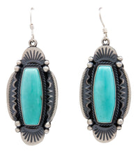 Load image into Gallery viewer, Navajo Native American Kingman Turquoise Earrings by Calladitto SKU232139
